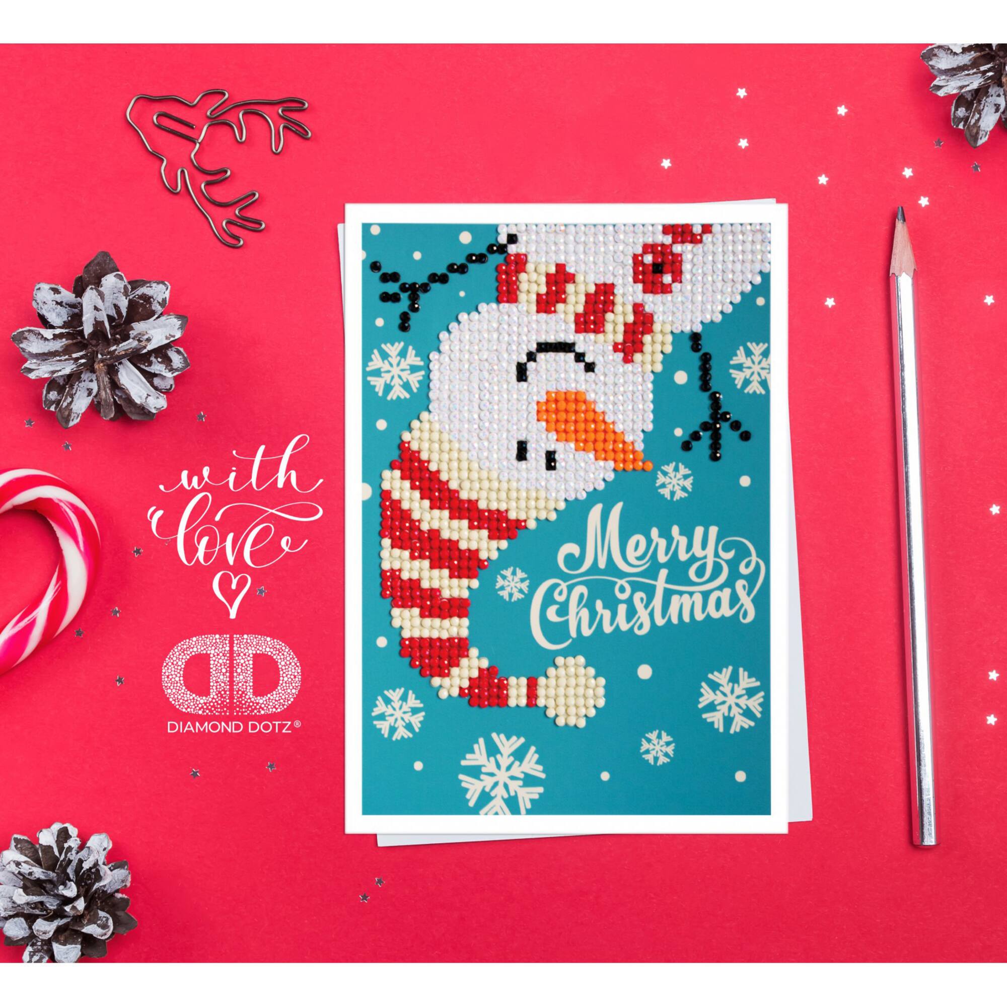 Diamond Dotz® Merry Christmas Snowman Diamond Painting Kit